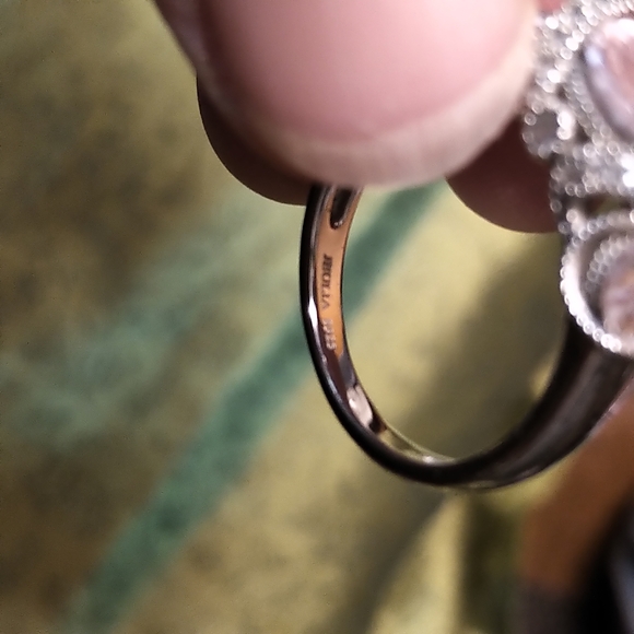 Jeulia three stone SS ring 925 sz. 7 - Picture 5 of 5